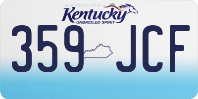 KY license plate 359JCF