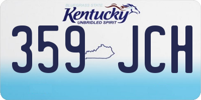 KY license plate 359JCH