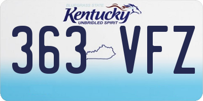 KY license plate 363VFZ
