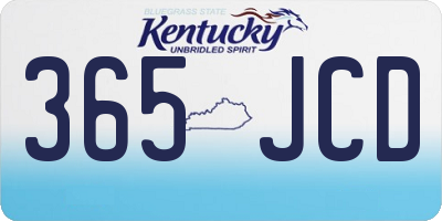 KY license plate 365JCD