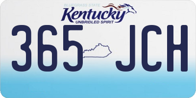 KY license plate 365JCH
