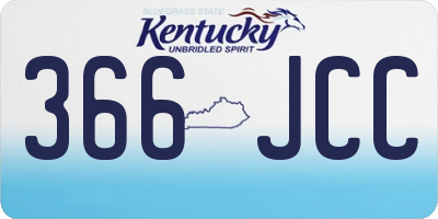 KY license plate 366JCC