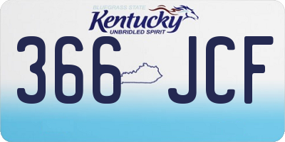 KY license plate 366JCF