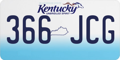 KY license plate 366JCG