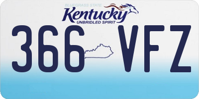 KY license plate 366VFZ