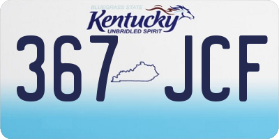 KY license plate 367JCF
