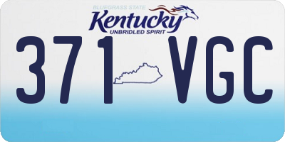 KY license plate 371VGC