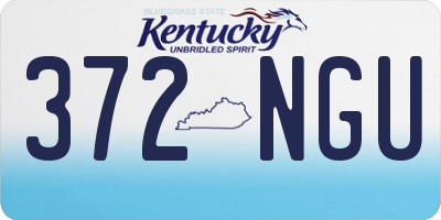 KY license plate 372NGU