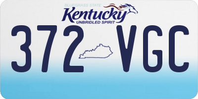 KY license plate 372VGC