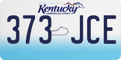 KY license plate 373JCE