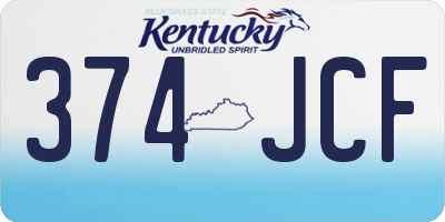 KY license plate 374JCF