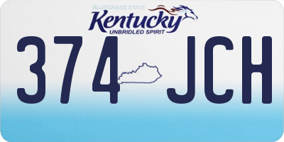 KY license plate 374JCH