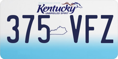 KY license plate 375VFZ