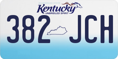 KY license plate 382JCH
