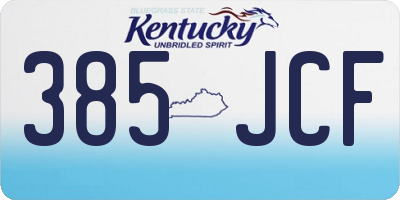 KY license plate 385JCF