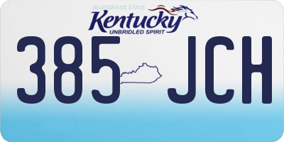 KY license plate 385JCH