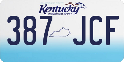 KY license plate 387JCF