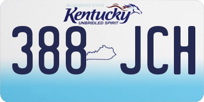 KY license plate 388JCH