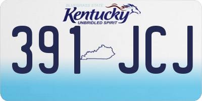KY license plate 391JCJ