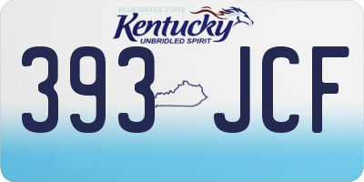 KY license plate 393JCF