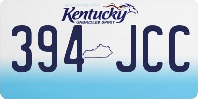 KY license plate 394JCC