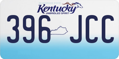 KY license plate 396JCC