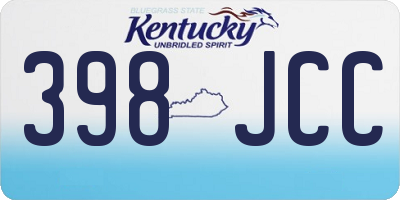 KY license plate 398JCC