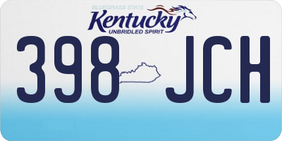 KY license plate 398JCH