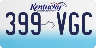 KY license plate 399VGC