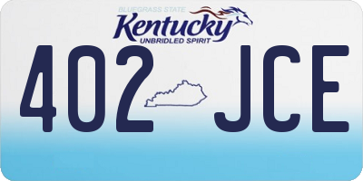 KY license plate 402JCE