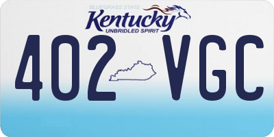 KY license plate 402VGC