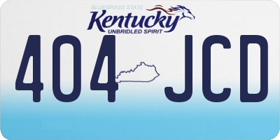 KY license plate 404JCD