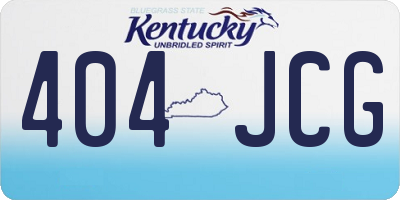 KY license plate 404JCG