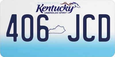 KY license plate 406JCD