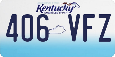 KY license plate 406VFZ