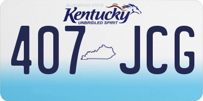 KY license plate 407JCG