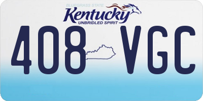 KY license plate 408VGC