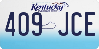 KY license plate 409JCE