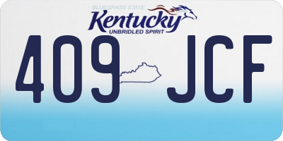 KY license plate 409JCF