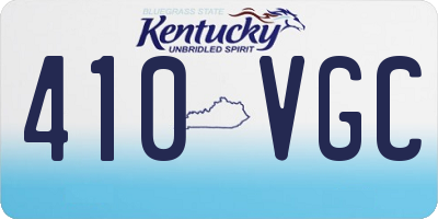 KY license plate 410VGC