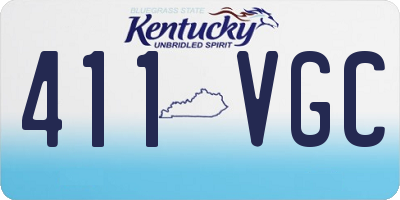 KY license plate 411VGC