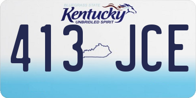 KY license plate 413JCE