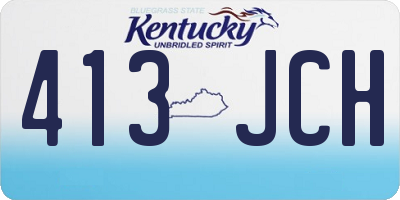 KY license plate 413JCH