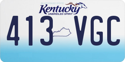 KY license plate 413VGC