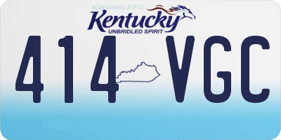 KY license plate 414VGC