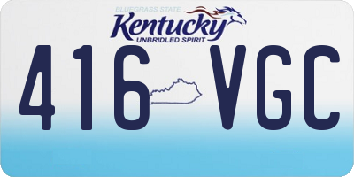 KY license plate 416VGC