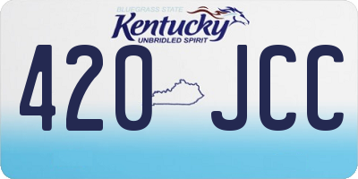 KY license plate 420JCC