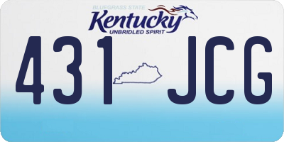 KY license plate 431JCG