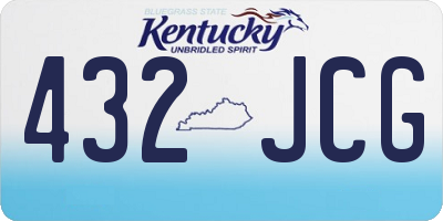 KY license plate 432JCG