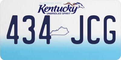 KY license plate 434JCG